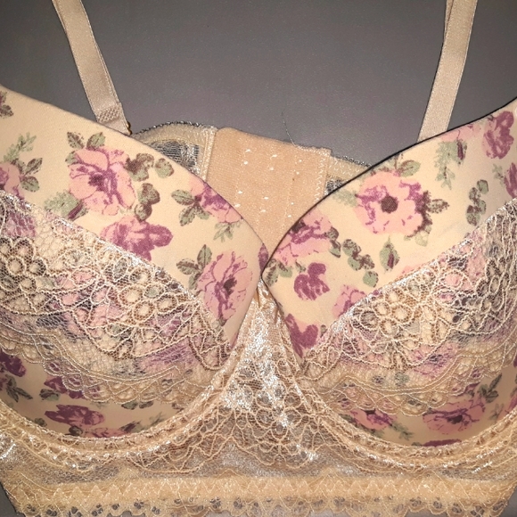 NWT☆RENE ROFE 34C Lacey Balconette Push-up Bra☆Beautiful - Picture 6 of 16